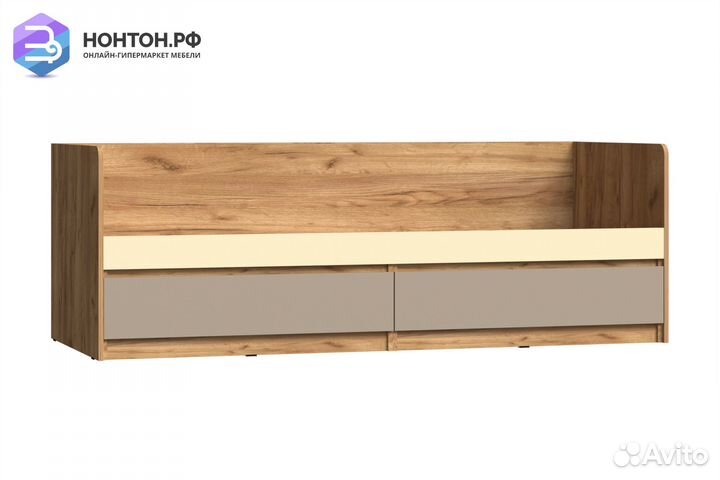 Кровать с ящиками Челси Color слоновая кость / гли