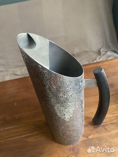 Кувшин индийский с чеканкой, нержавейка