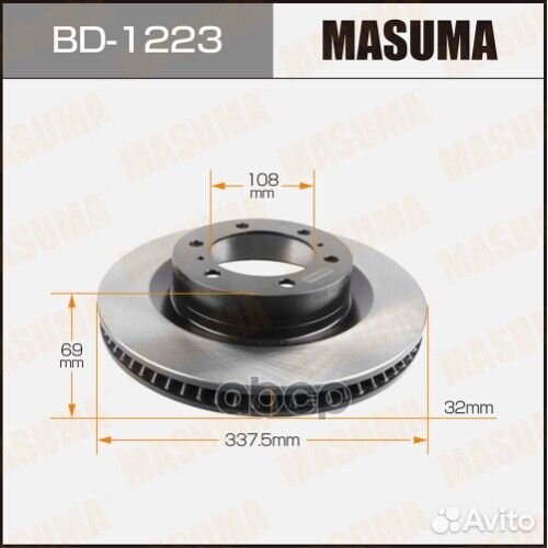 Диск тормозной BD-1223 Masuma