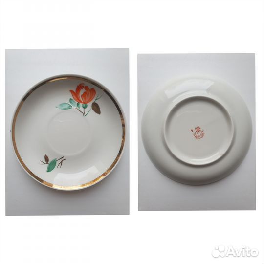 Коллекционный фарфор сервиз Песочное 1960е годы
