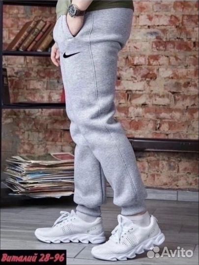 Мужские зимние Штаны Nike на флисе