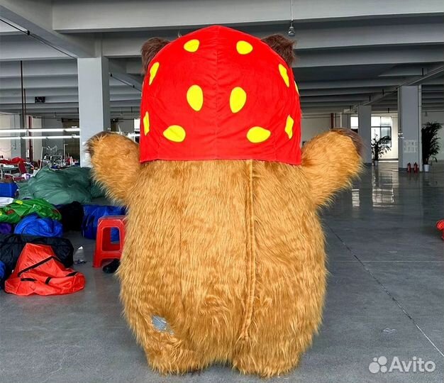 Капибара надувной костюм. Ростовая кукла. Новый