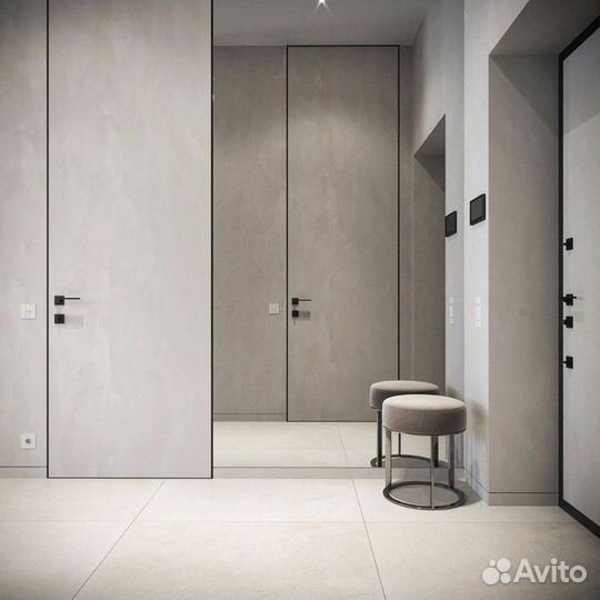 Скрытые двери межкомнатные под отделку