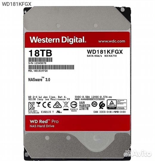 Диск HDD WD Red Pro SATA III (6Gb/s) 3.5