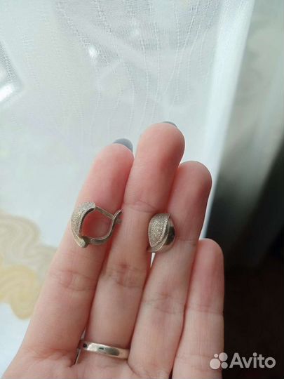 Серьги серебро