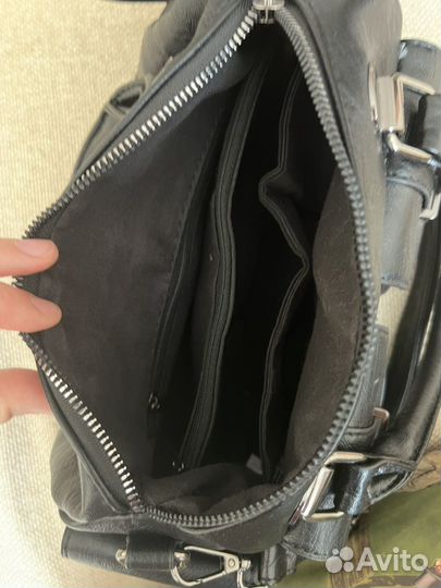 Сумка женская кожаная с ремнем