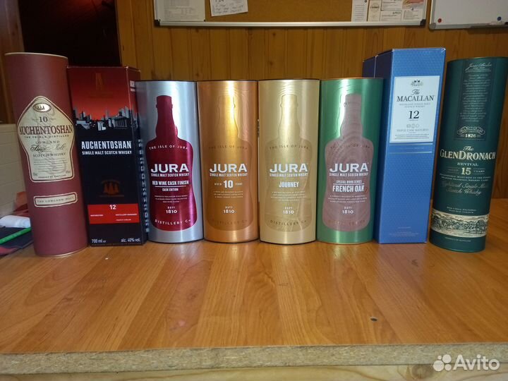 Коллекция коробок из под виски