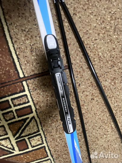 Лыжы Nordway 185 см рост с палками и ботинками