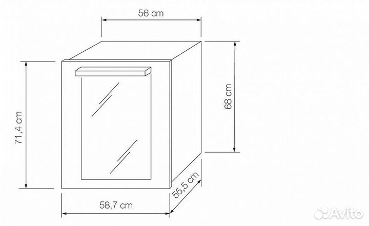 Винный шкаф lofra zbrnm36T brass