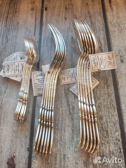 Набор столовых приборов на 6 персон серебро