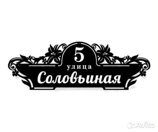 Адресная табличка металлическая