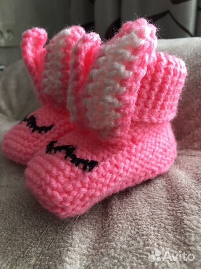 Вязанные пинетки носочки