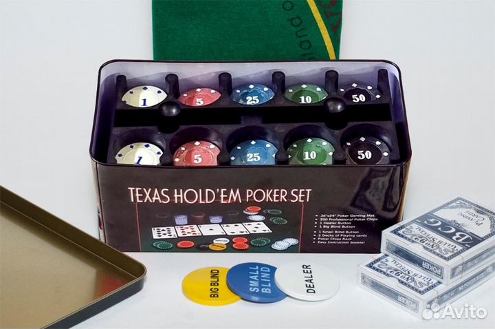 Набор для покера на 200 фишек Light