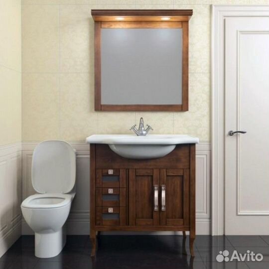 Зеркало Опадирис Мираж 80 светлый орех