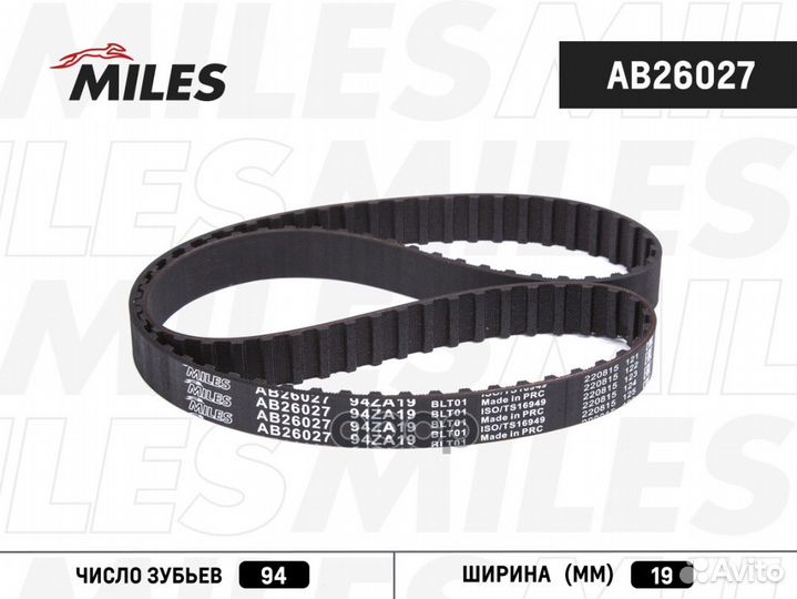 Ремень грм Ремень грм AB26027 Miles