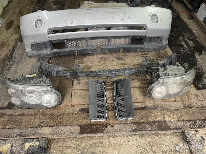 Бампер передни, фары, рендж ровер вог