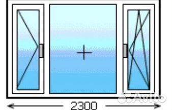 Пластиковое окно 1422х2303 под заказ
