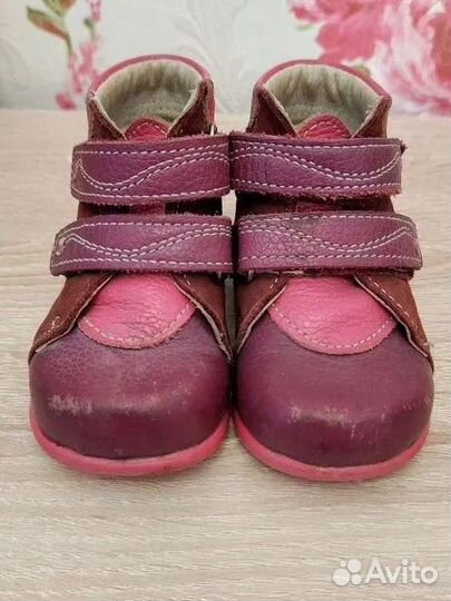 Кожаные ботиночки для девочки 19 размер