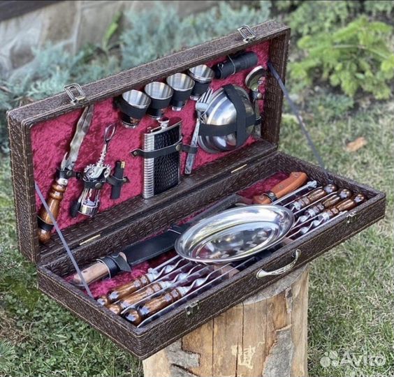 Набop шампуров в кейсe