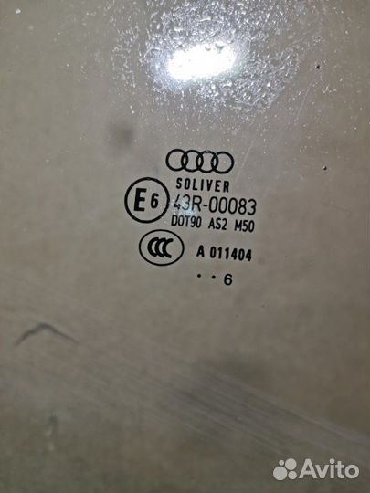 Стекло двери переднее левое Audi A6 C6 Allroad