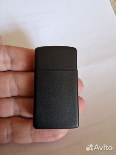 Зажигалка Zippo slim чёрная матовая
