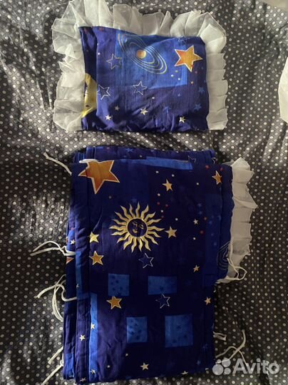 Бортики и подушка для кроватки