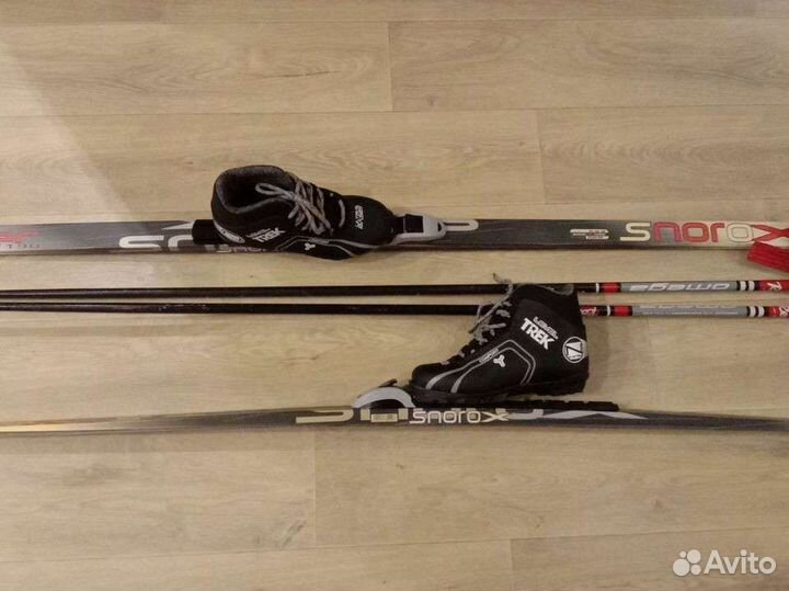 Лыжный комплект, лыжи беговые, ботинки, палки