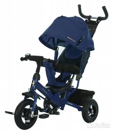 Детский велосипед 3кол Air 10/8 Moby Kids Синий