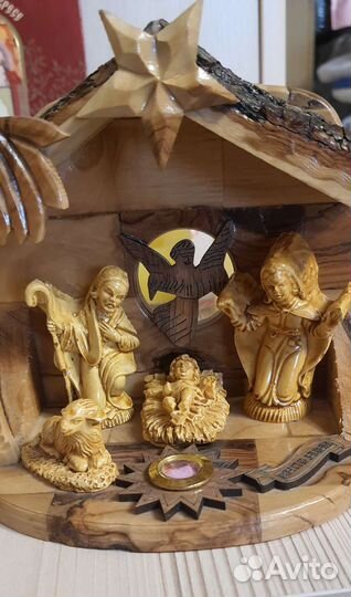 Рождественский вертеп натуральное дерево оливы
