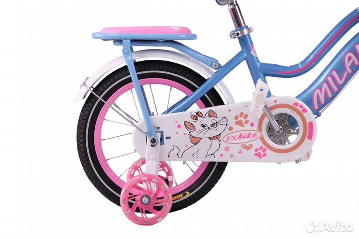 Велосипед для девочки Milana с доп.колесами