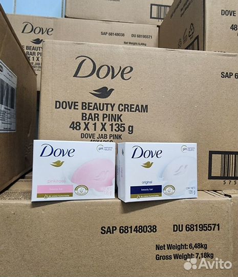 Мыло Dove 135 гр 24 штук, 8 видов, оригинал