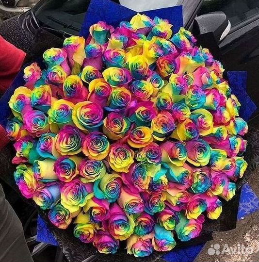 Радужные розы. Цветы Букеты с доставкой