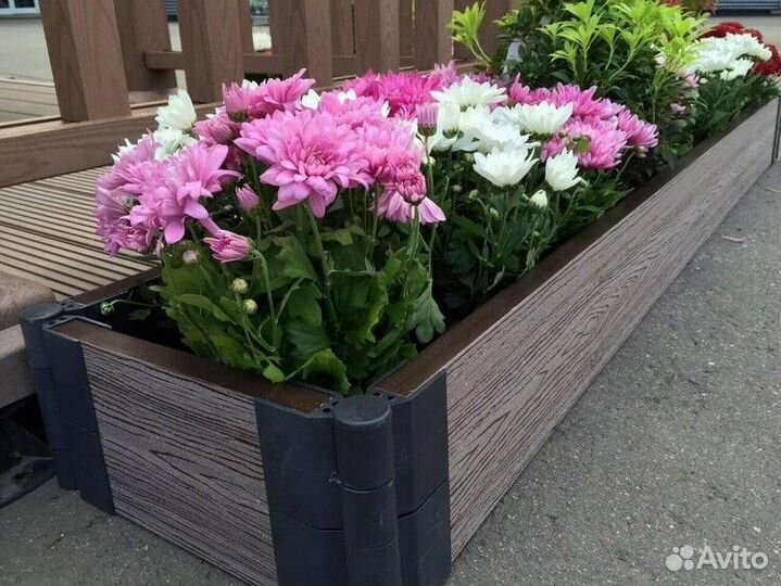 Доска из дпк для грядок