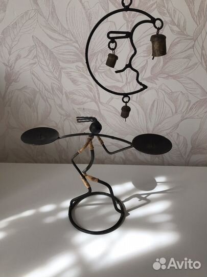 Подсвечник в этно стиле на 2 свечи