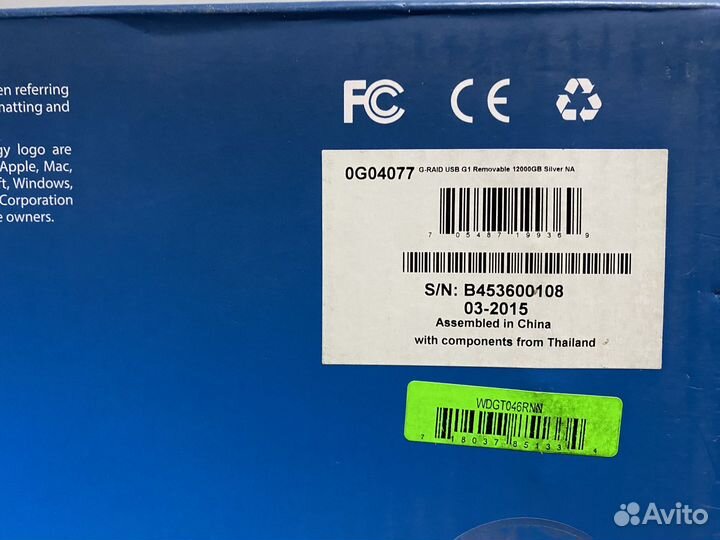 Новый G-Technology 12TB G-raid USB 3.0 0G04077