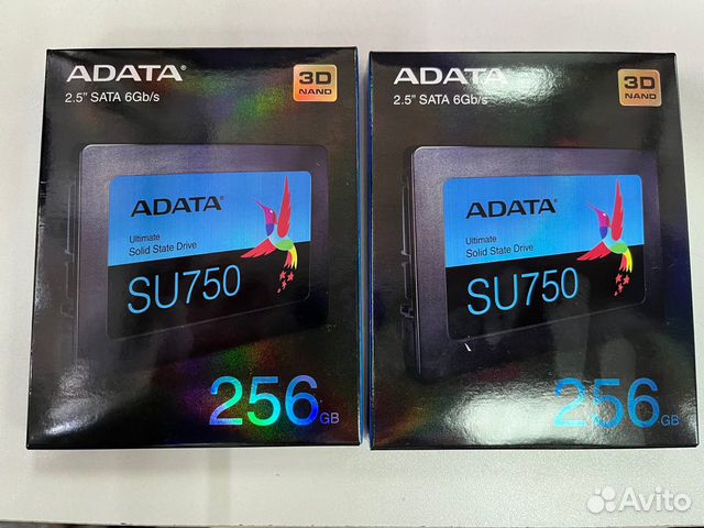 Новый SSD 256 gb adata SU750 550 мб/с / 520 мб/с