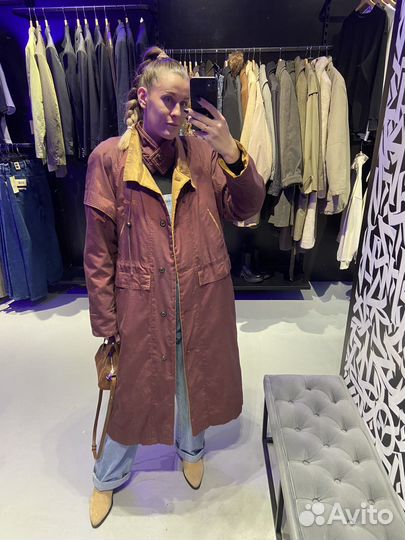 Винтажное утепленное пальто