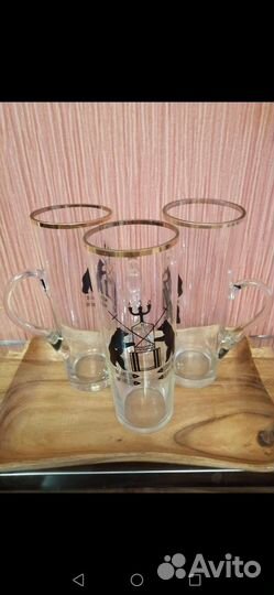 Пивная кружка Октоберфест, 3 высоких кружки