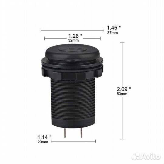 Разъем врезной зарядка 2 USB