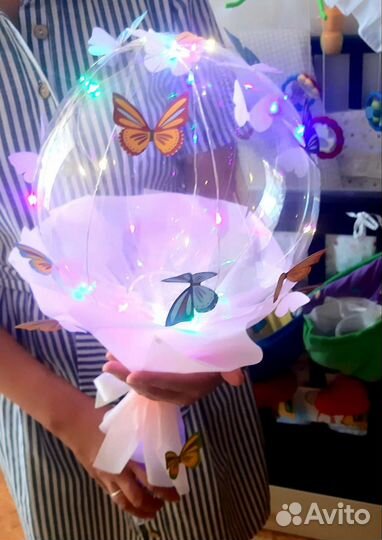 Воздушный букет с бабочками