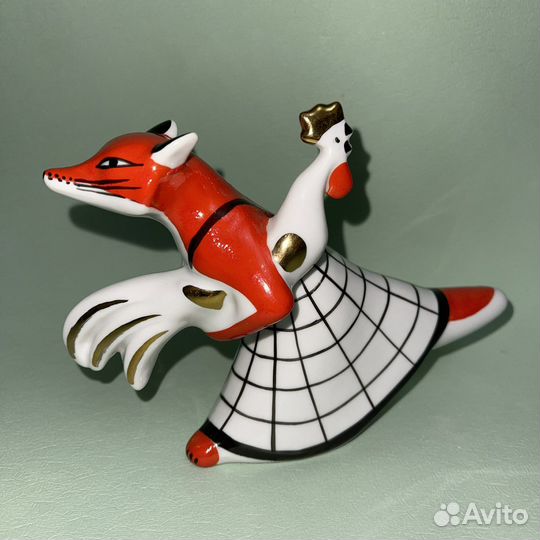 Статуэтка «Лиса и петух»