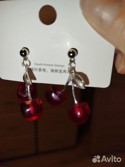Серьги вишенки черешенки