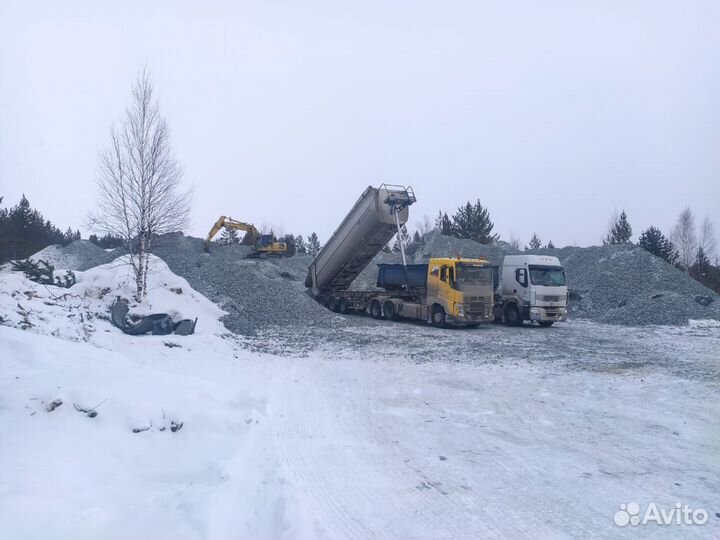 Доставка щебня тонарами