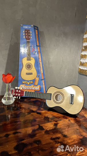 Гитара шестиструнная детская новая