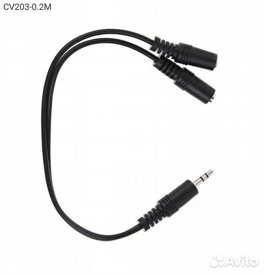 Аудиокабель vcom Jack 3.5 (M) - 2 x Jack 3.5 (F)