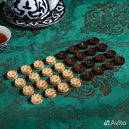 Фишки для нард «Резные», комплект 32 шт, ручная ра