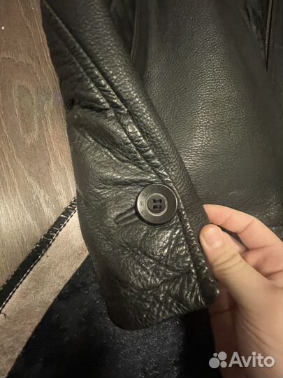 Мужская байкерская кожанка