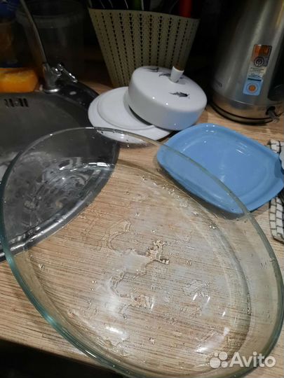 Форма для запекания стекло жаропрочное овальная