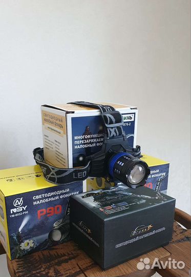 Фонарь налобный светодиодный мощный