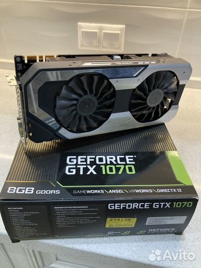 Видеокарта Palit gtx 1070 8gb Jetstream